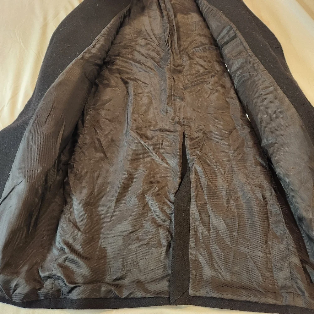NEW Zara Women's Black Wool Blend Coat Size M Classic Preppy Formal Warm Elegant